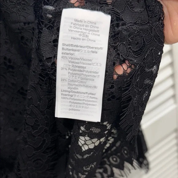 J. Crew Elegant Black Lace Top with Bow Accents - Picture 6 of 9